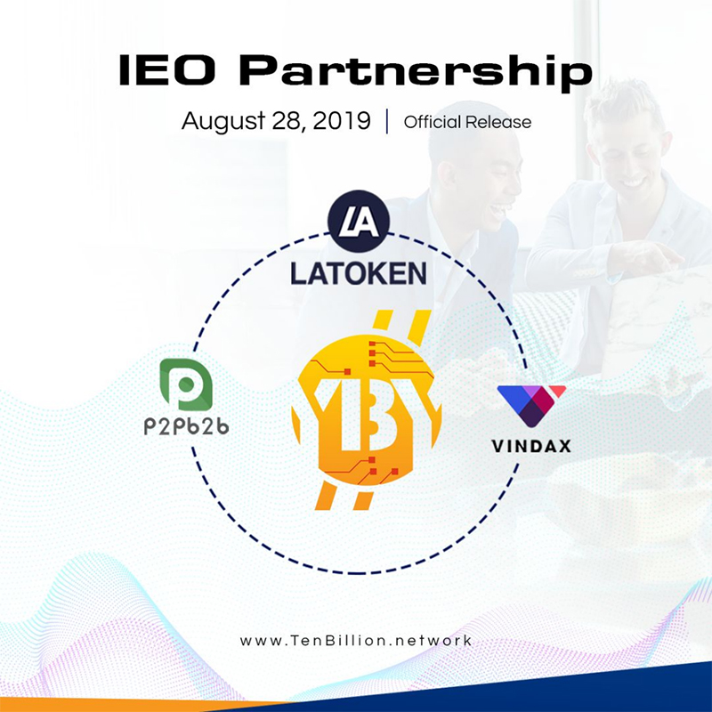 Announcing Ten Billion Coins 3rd Partnership and 3 IEO Listing, Beginning 28th August