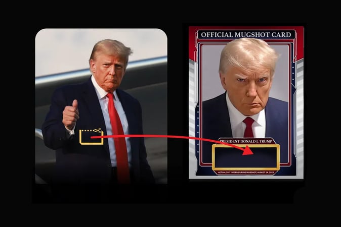 Donald Trump Launches New Mugshot Edition NFT Collection with Actual Pieces of Mugshot Suit and Tie