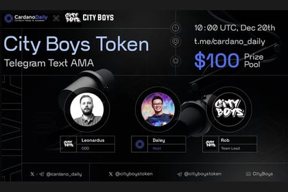 CityBoys Project Announces AMA with Cardanodaily, Set to Launch $CTB Token Presale