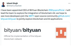 Blockchain + AI , Former OpenAI Member Ishant Singh was Appointed as BitYuan Blockchain CEO