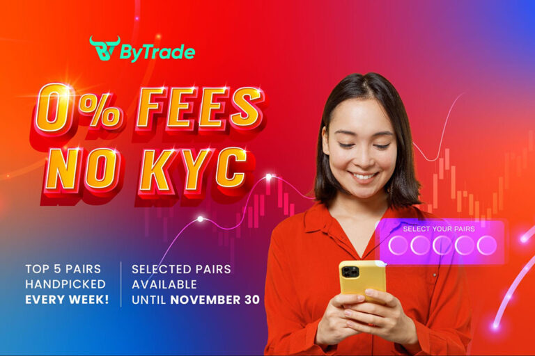 ByTrade Introduces 0% Fees on Five Exciting Crypto Trading Pairs